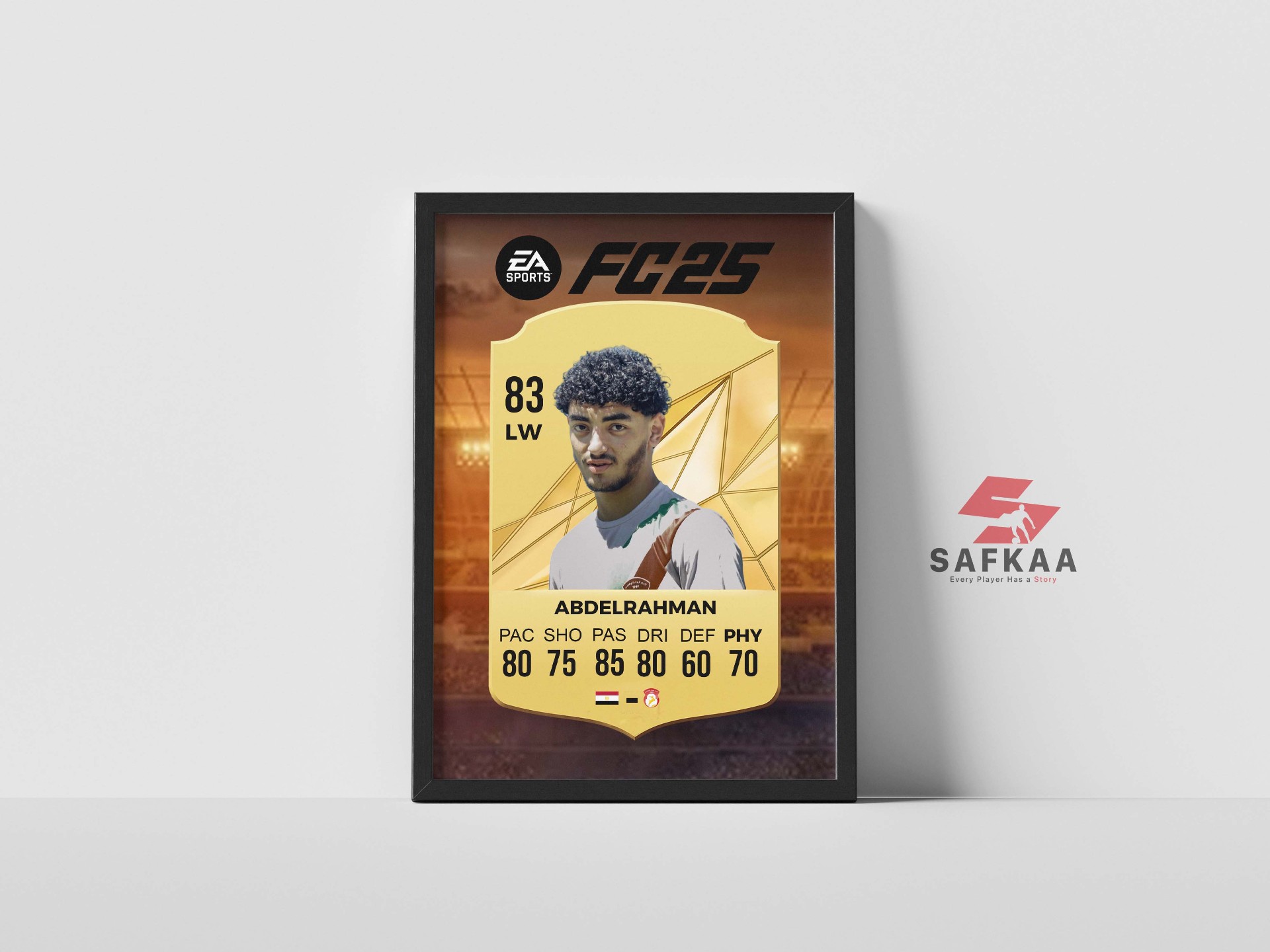 فريم بتصميم كارت لاعب